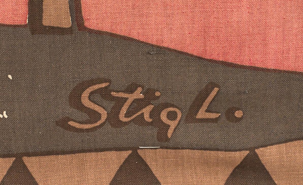 STIG LINDBERG, textil för NK (Nordiska Kompaniet) Stockholm, 1900-talets senare del.