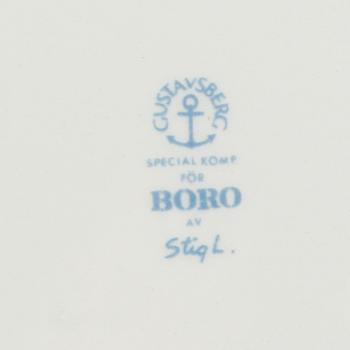 STIG LINDBERG, 17 servisdelar, porslin, "Boro". Gustavsberg.