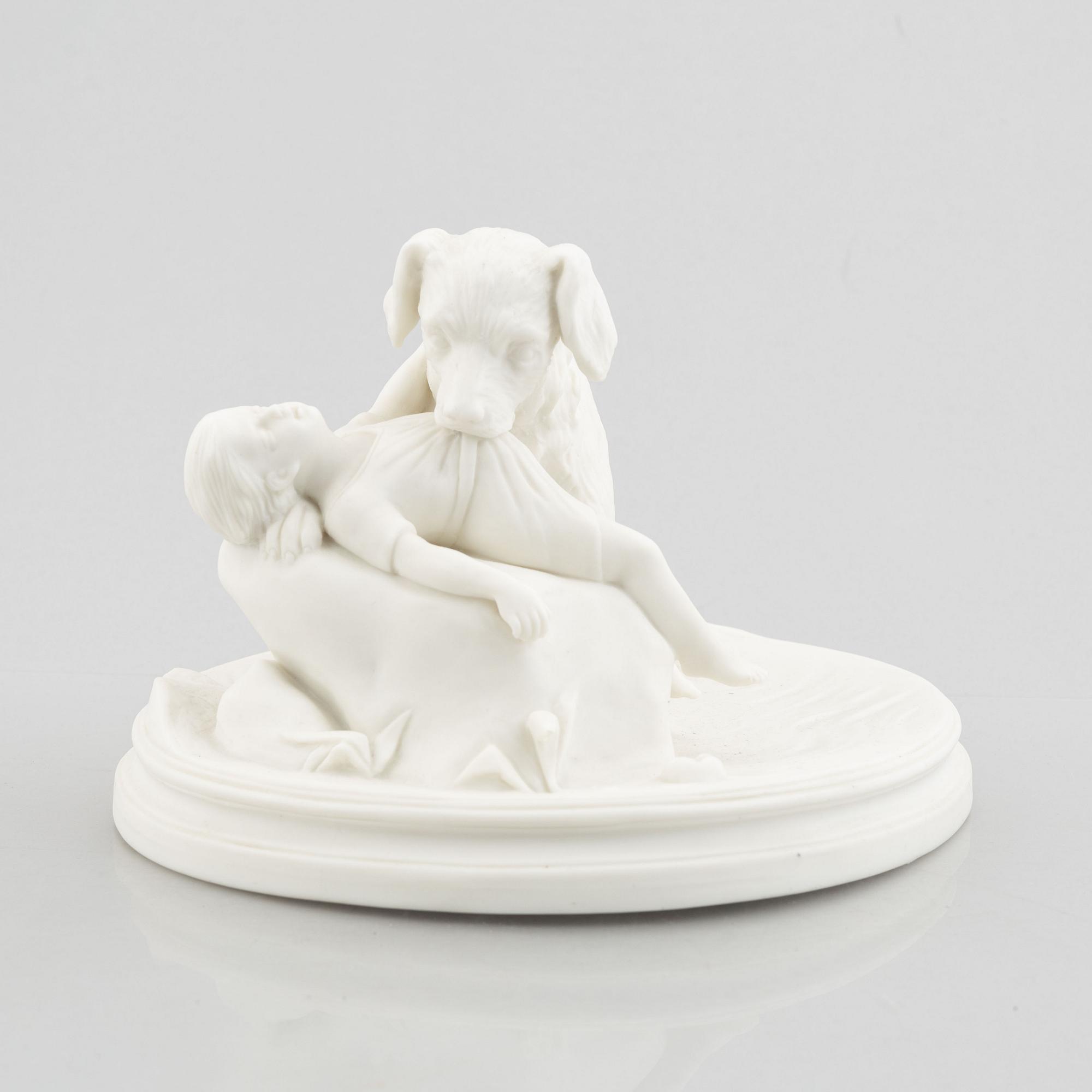 A biscuit porcelain figurine, 'Lifräddningen' Gustafsberg 1921.