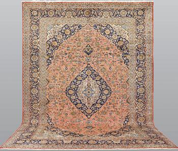 A Keshan older carpet, 430 x 305 cm.