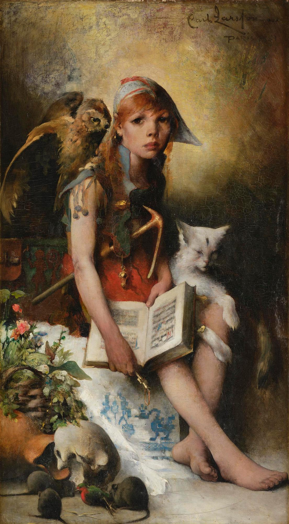 Carl Larsson, "Häxans dotter" ("The Witches daughter").