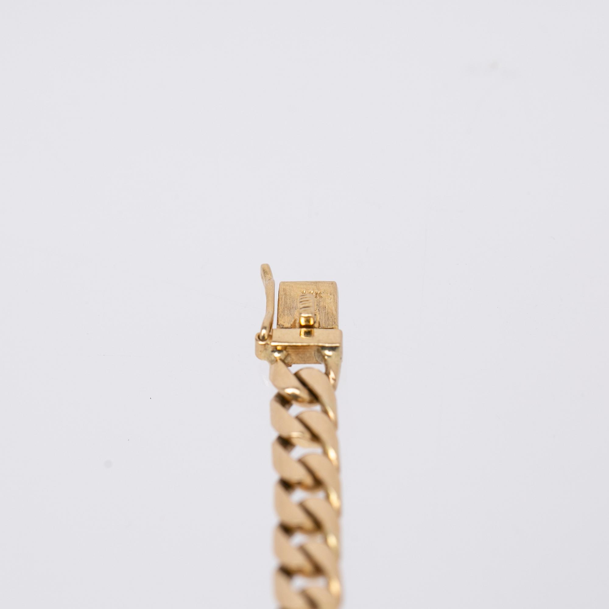 Bracelet, 14K gold with opals.
