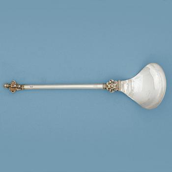 900. A Polish late 16th century parcel-gilt spoon, unmarked.