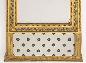 A late Gustavian mirror, circa 1800.