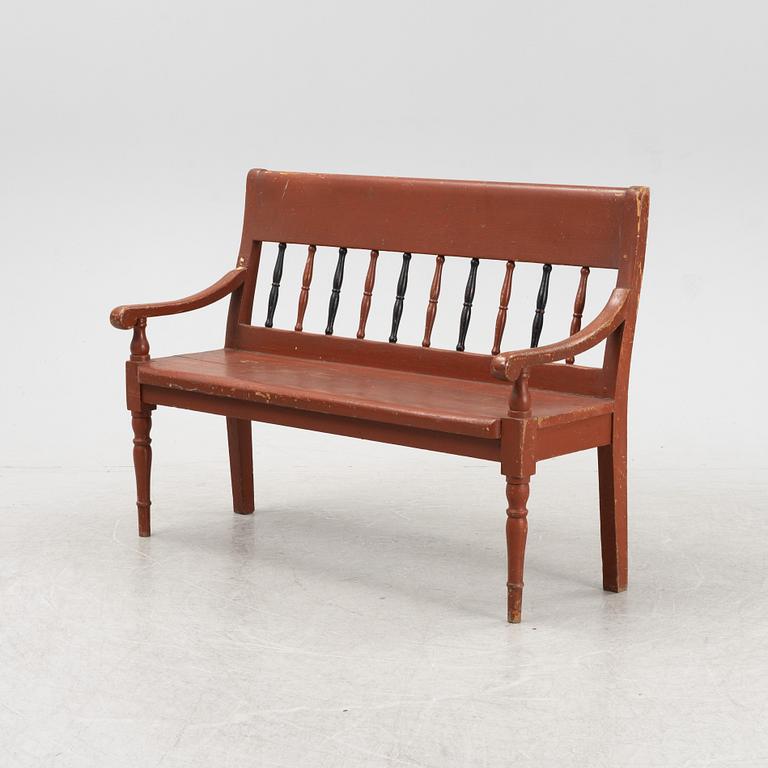 A painted sofa, late 19th Century.