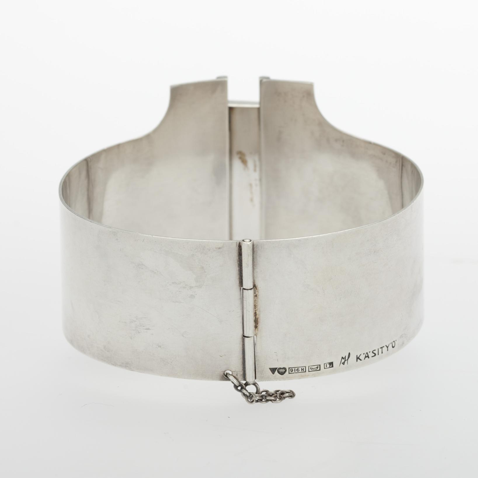 Mauno Honkanen, BRACELET, silver, snow quartz, Mauno Honkanen, Tillander 1962.