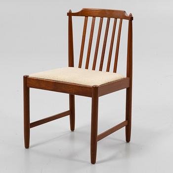 Karl Erik Ekselius, Chairs, 4 pcs, JOC Möbler, Vetlanda 1960s/70s.