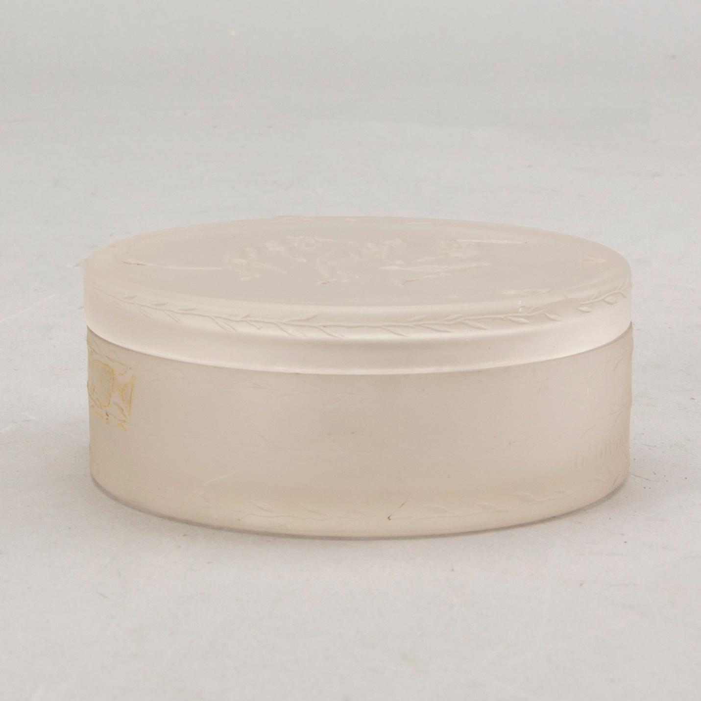 Powder box possibly R Lalique 1910/20s glass.