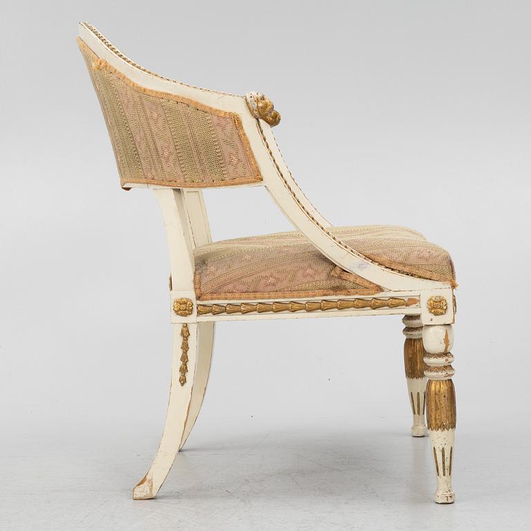 Bergère, 20th century, Late Gustavian style.