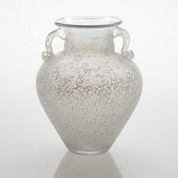 Maljakko, lasia, scavo-tekniikka, Seguso, Murano 1900-luvun loppupuoli.