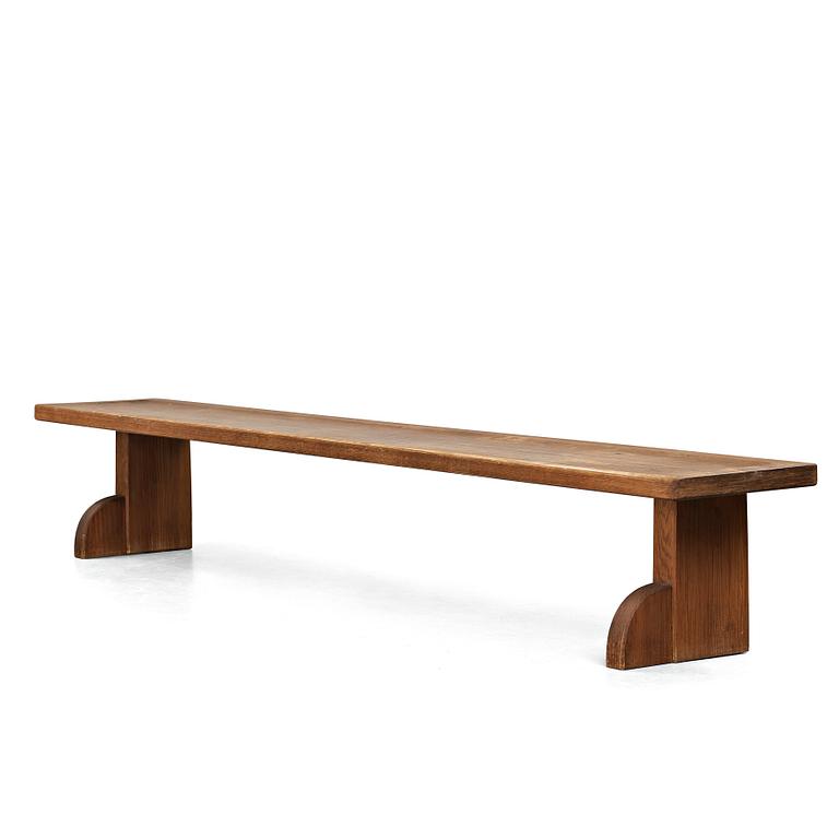 Axel Einar Hjorth, a stained pine "Sandhamn" bench, Nordiska Kompaniet, 1931.