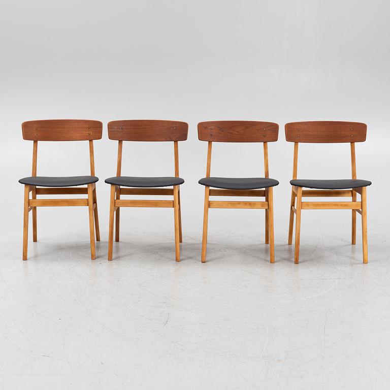 Four chairs, Fastrup, Denmark, 1960's.
