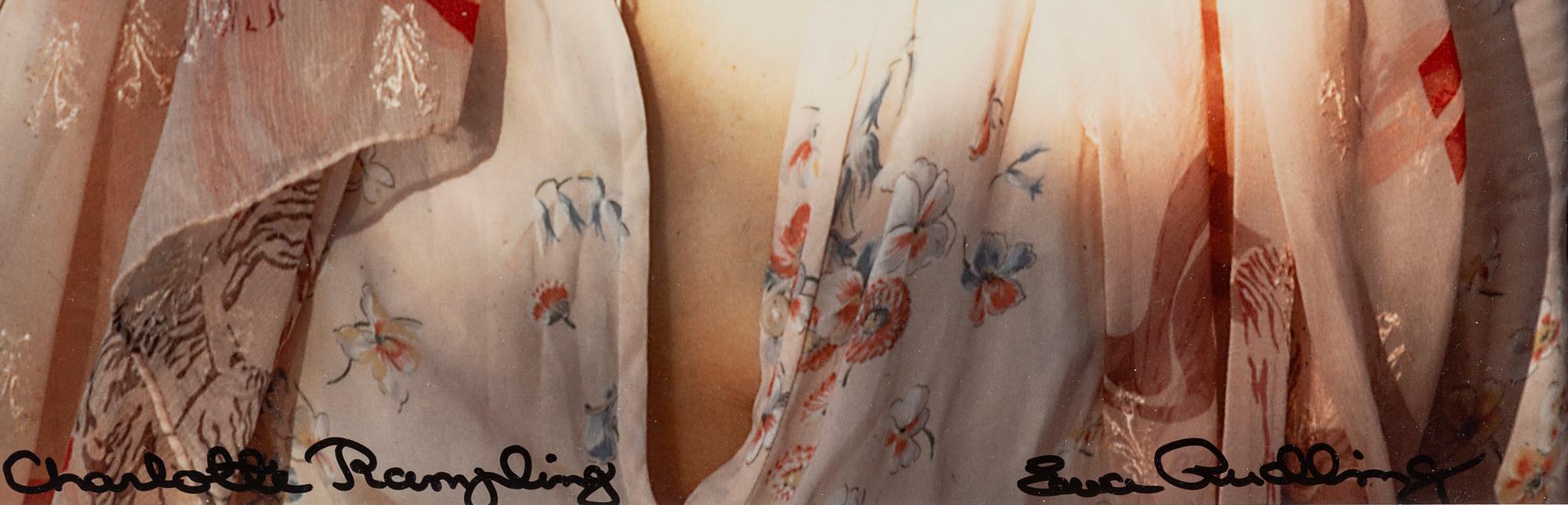 EWA RUDLING, photograph of Charlotte Rampling signed.