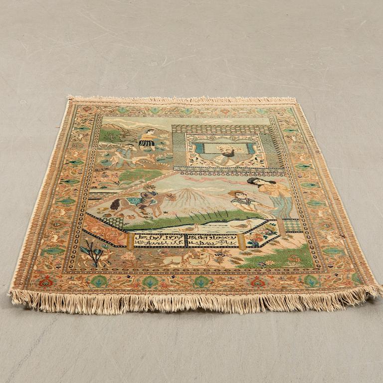Carpet Oriental figural semi-antique approx. 148x99 cm.