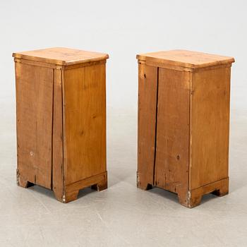 Bedside tables, a pair, early 20th century.