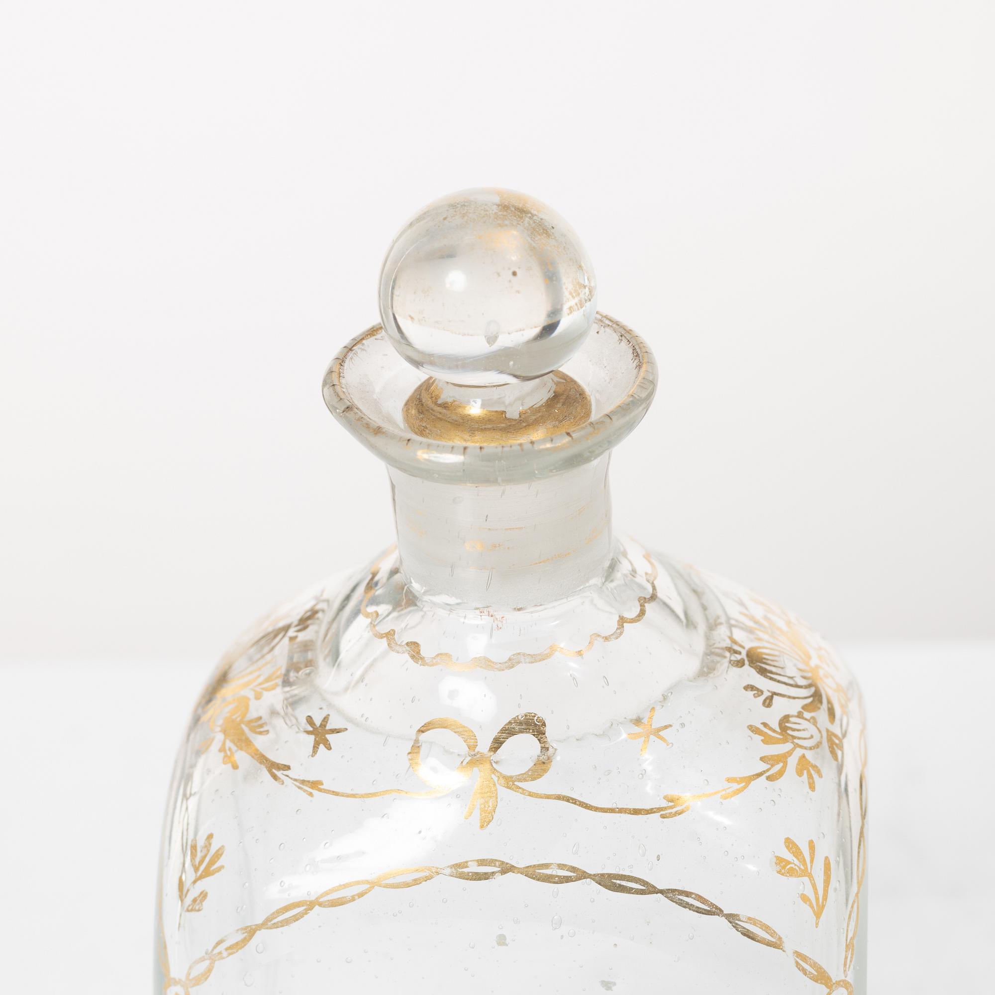 Six glass items, 18th-19th Century.