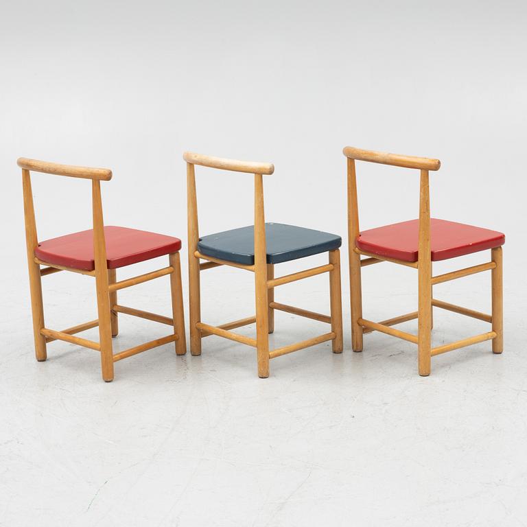 Children's furniture, 4 pieces, Hagafors Chair Factory, Nässjö, second half of the 20th century.