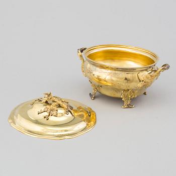 A 20th century rococo style silver tureen.