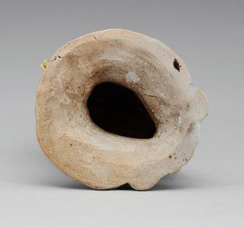 A famille verte figurine of a sea deamon, Qing dynasty, Kangxi (1662-1722).