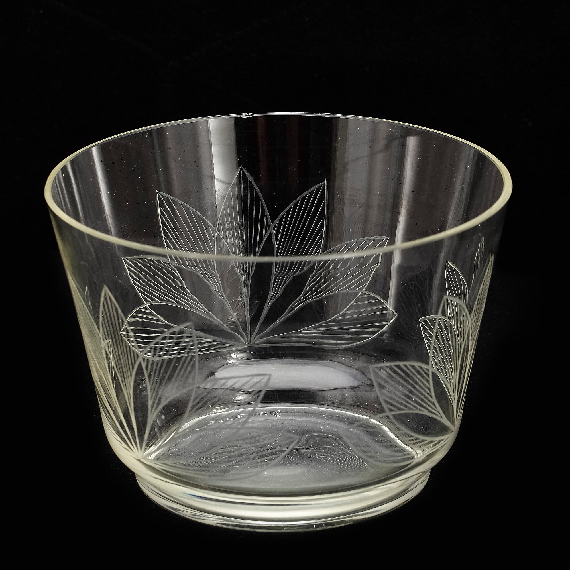 SKÅL, glas, Göran Hongell, Karhula, Finland, signerad GH.