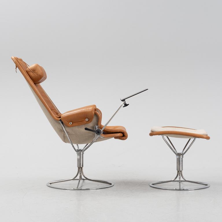 Bruno Mathsson, a 'Jetson' leather easy chair with ottoman, Dux.