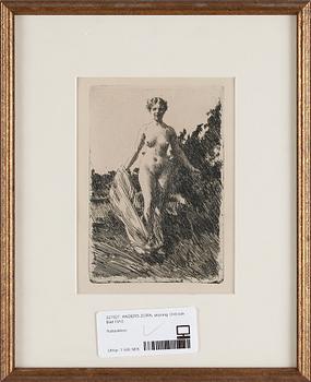 Anders Zorn · ANDERS ZORN, etsning, ej sign.