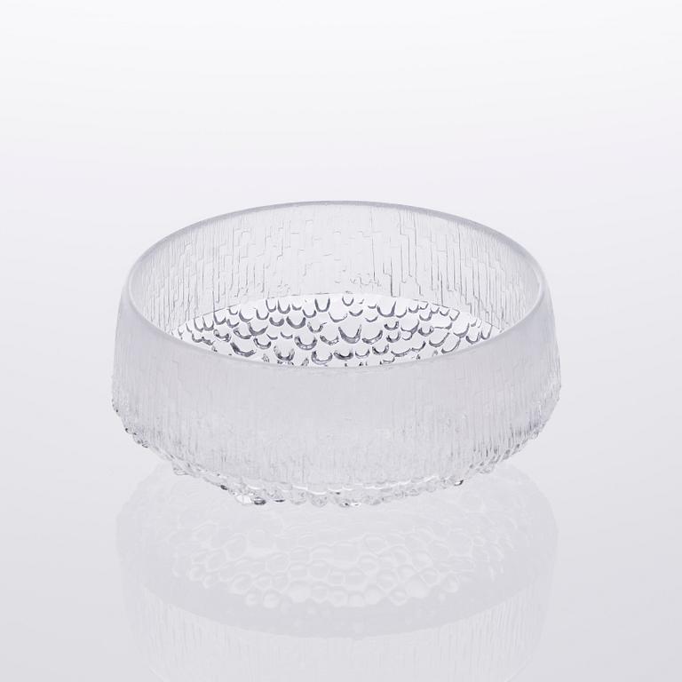 MALJA ja JÄLKIRUOKAKULHOJA, 12 kpl, lasia, "Ultima Thule" Tapio Wirkkala, Iittala.