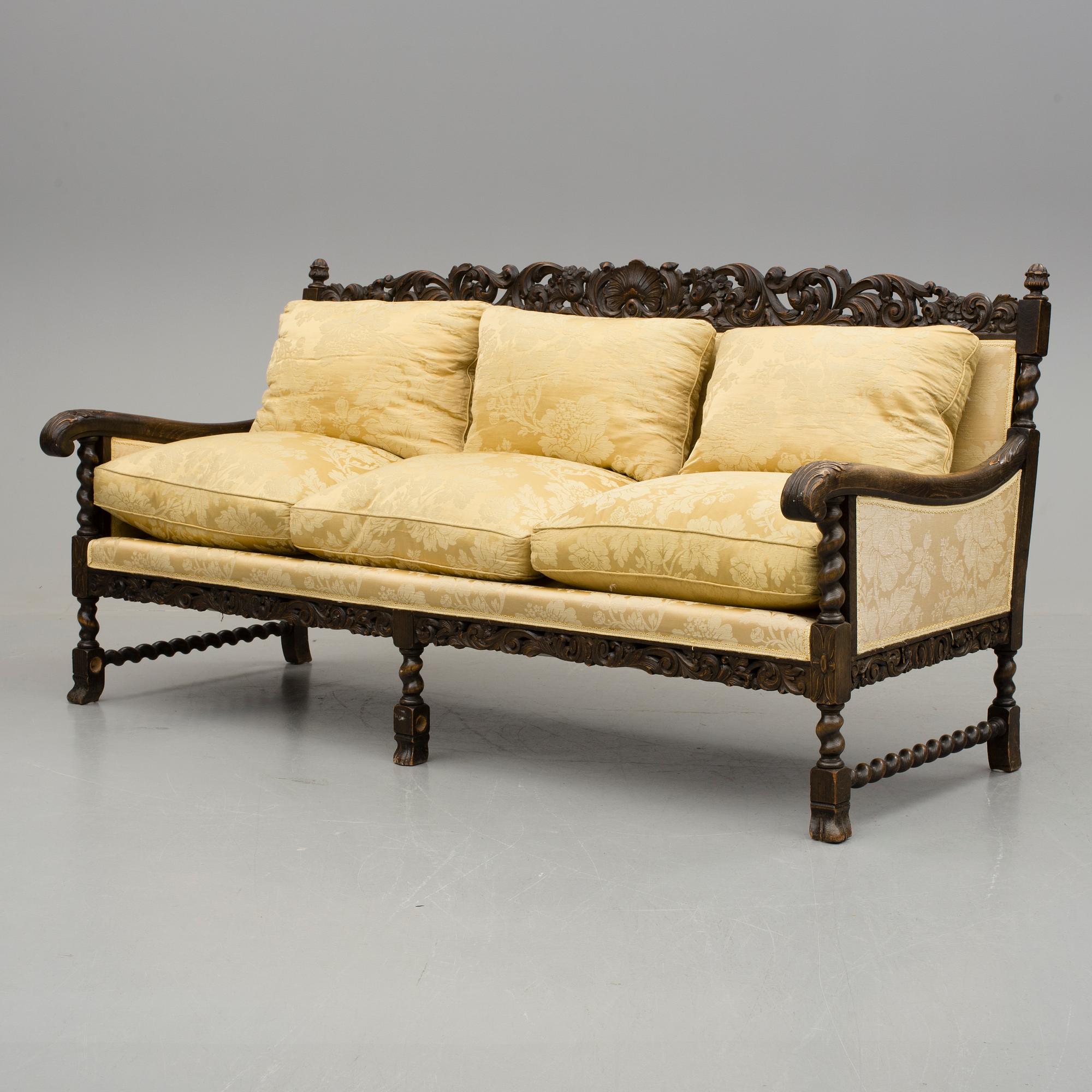 SOFFA, barockstil, 1900-talets första hälft.