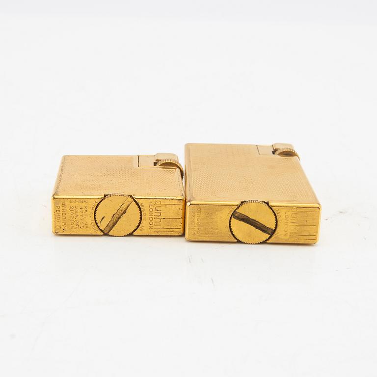 Dunhill lighters, 2 pcs "Square boy", England, second half of the 20th century.