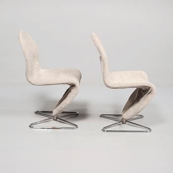 STOLAR, ett par,  "System 1-2-3", Verner Panton, 1900-talets andra hälft.