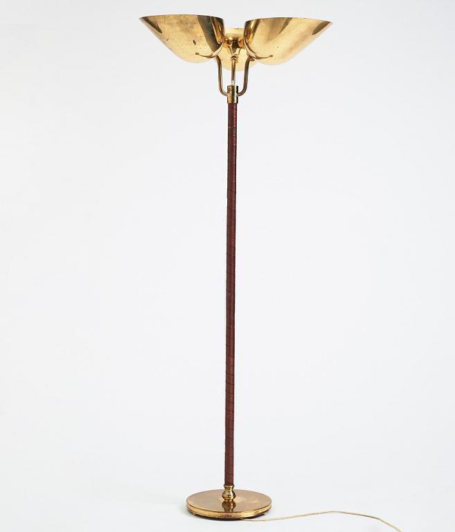 Carl-Axel Acking, a rare model "2645" floor lamp, Bröderna Malmströms metallvarufabrik, Sweden 1940s-50s.