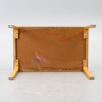 Alvar Aalto, a set of four model N65 children's chairs with table, Artek, Finland.