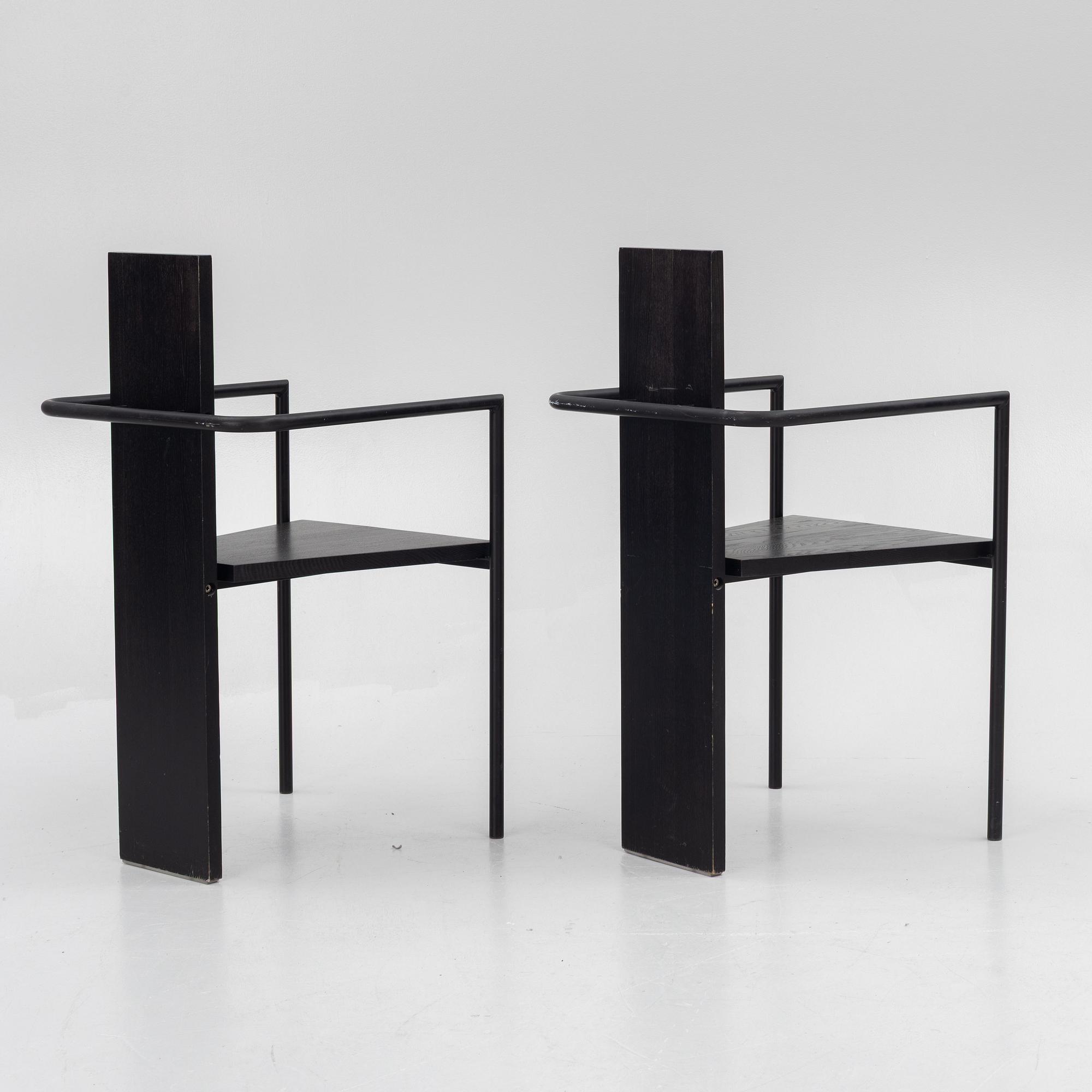 Jonas Bohlin, a pair of "Concrete" armchairs, Källemo, Sweden.