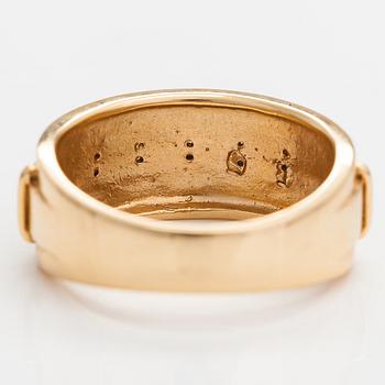 Ring, 14K guld, diamanter ca. 0.05 ct tot.