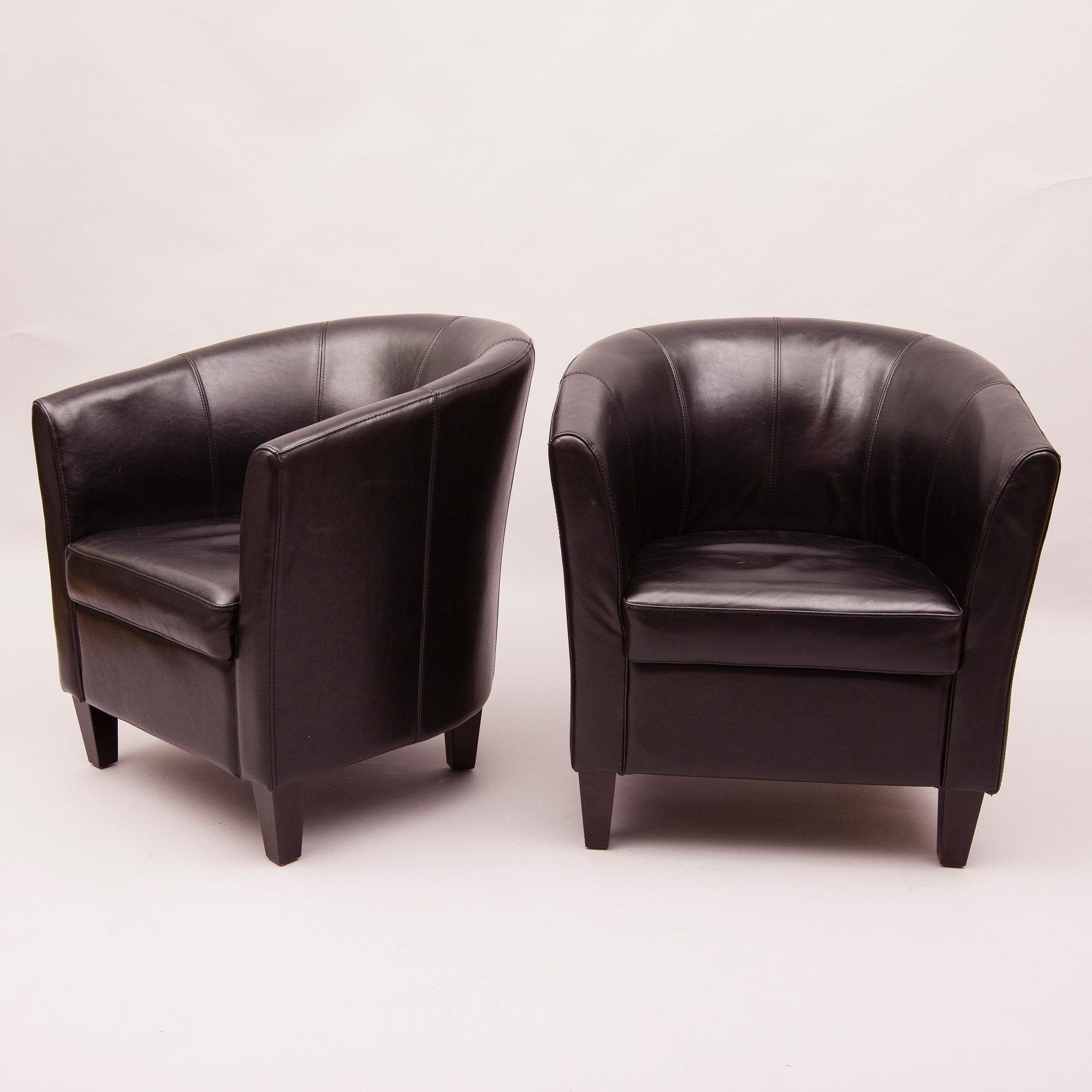 FÅTÖLJER, ett par, sekelskiftet 1900/2000.