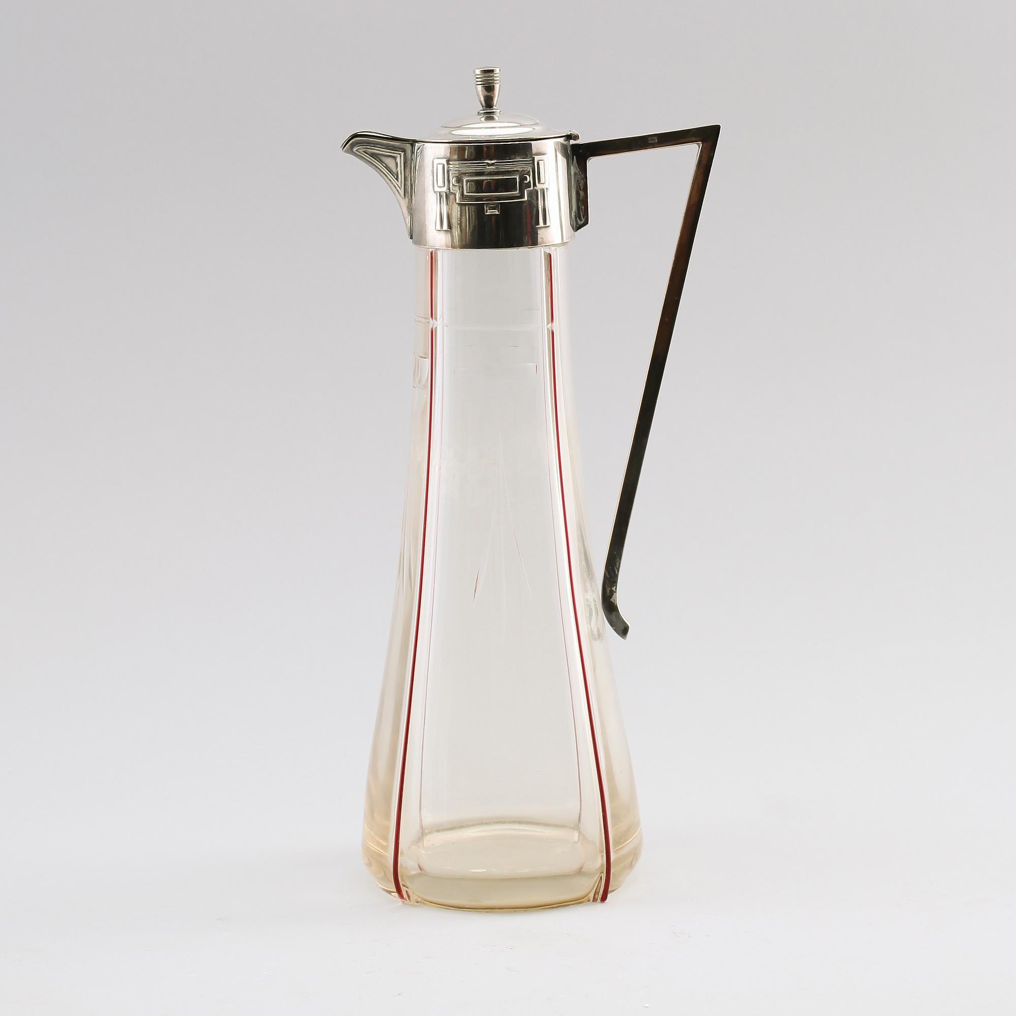 VINKARAFF, glas och nysilver, omkring år 1900.
