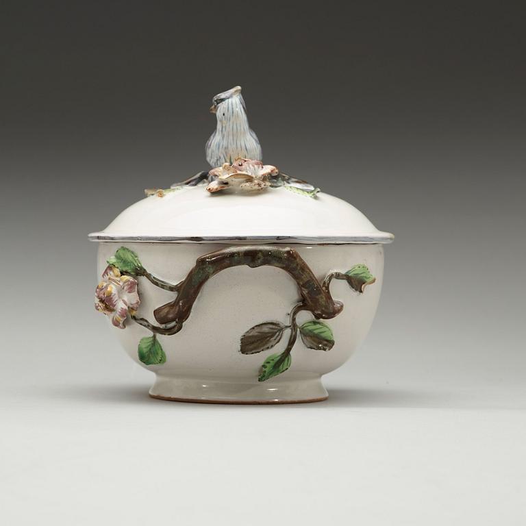 A Swedish Marieberg faience tureen with cover, 1760's.