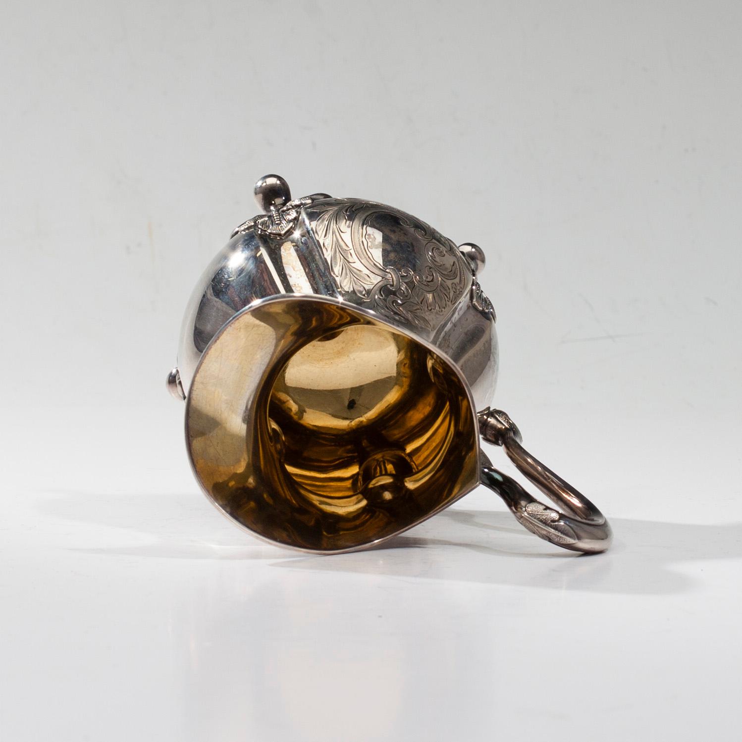 KAFFESERVIS, 3 delar, silver, Auran Kultasepät, Åbo 1915-1916. Tot. vikt ca 1290 g.