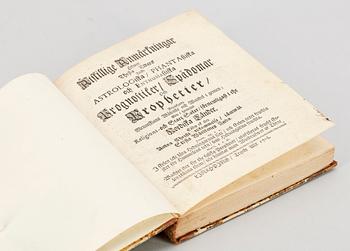 BOK, "Åtskillige Anmärkningar öfwer thessa tiders Astrologiska...Prognostiker/Spådomar.." av Magnus Gabriel von Block, Linköping 1708.