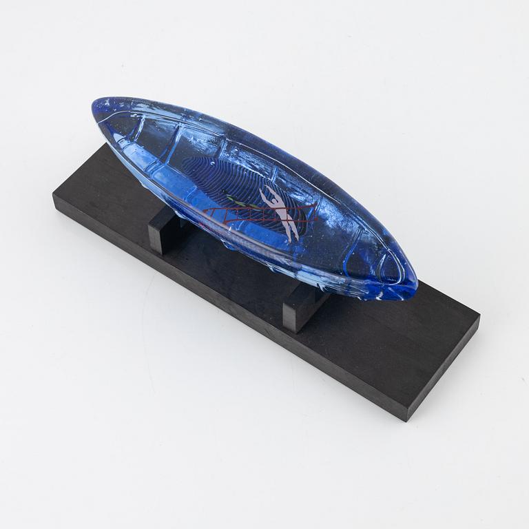 Bertil Vallien, skulptur, glas, signerad, Limited edition.