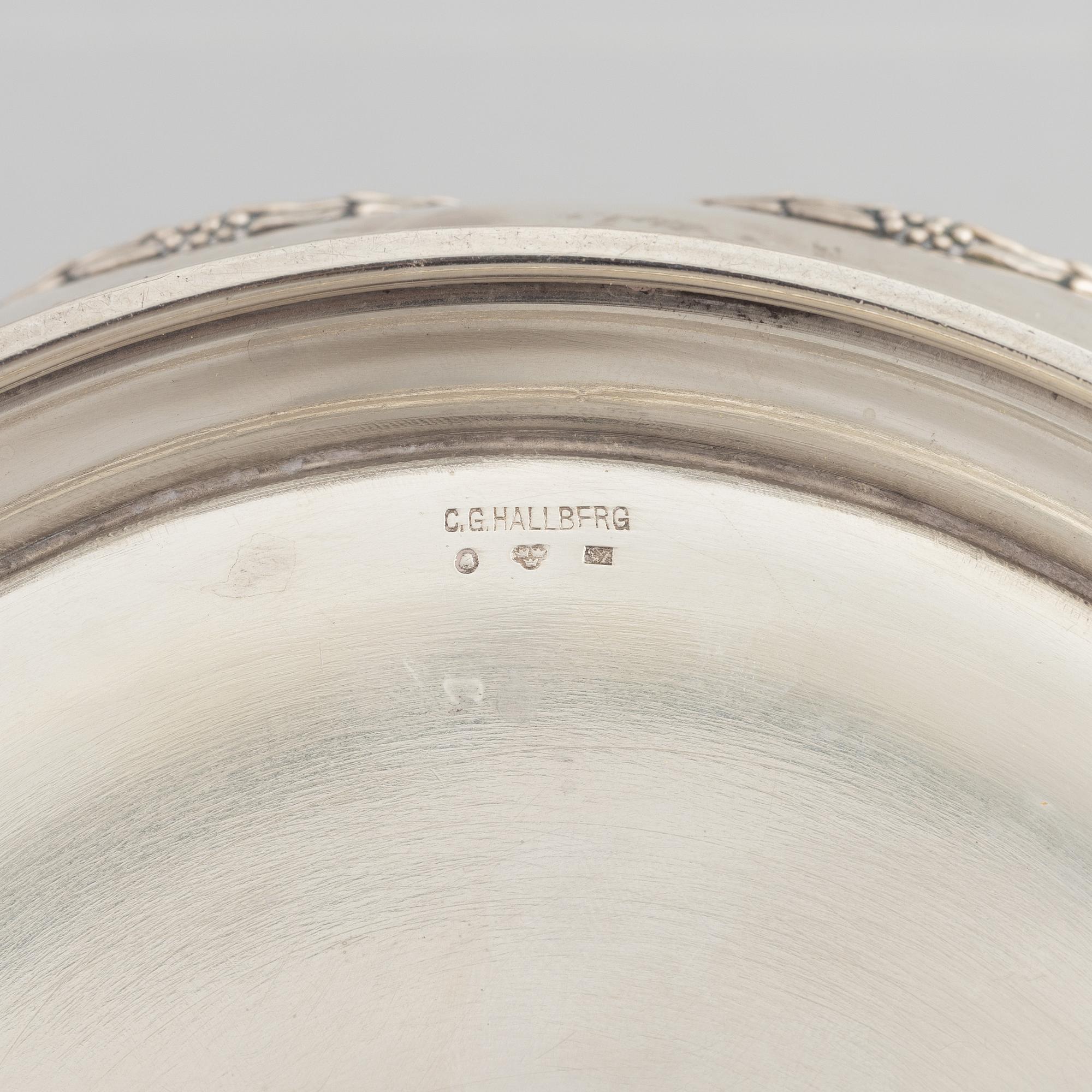 A Swedish Silver Bowl, mark of C.G. Hallberg, Stockholm circa 1920.