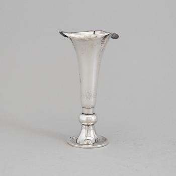 A Danish Art Nouveau silver vase, maker's mark Mogens Ballin & Co, Copenhagen,