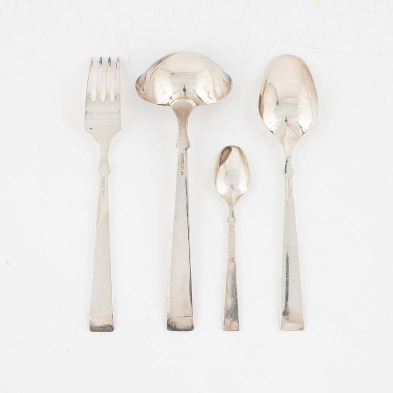 Bestickservis, 31 delar, silver, Thorvald Marthinsen Sølvvarefabrik, Norge.