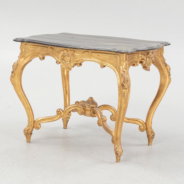 Salon table, Rococo style, circa mid-20th century.