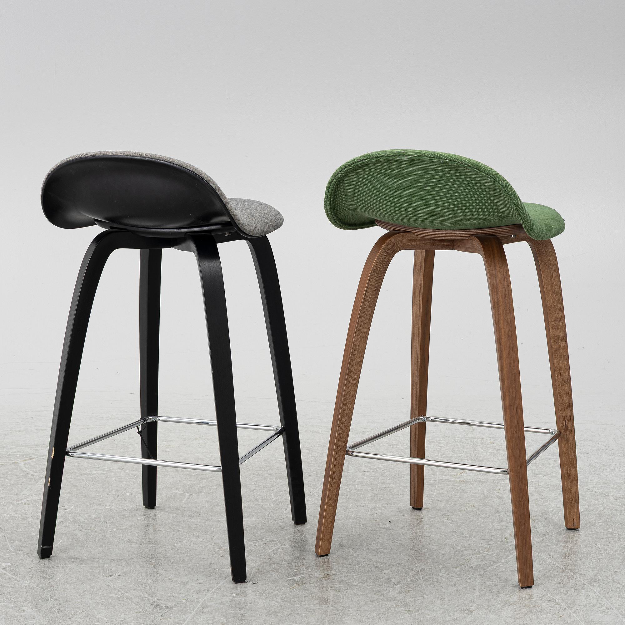 Two '3D' bar chairs, Gubi, Denmark.