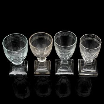 17 similar port glasses, 19th century.