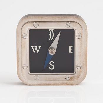 CARTIER, A brass compass with a palladium finish. S.I.H.H, 2004.