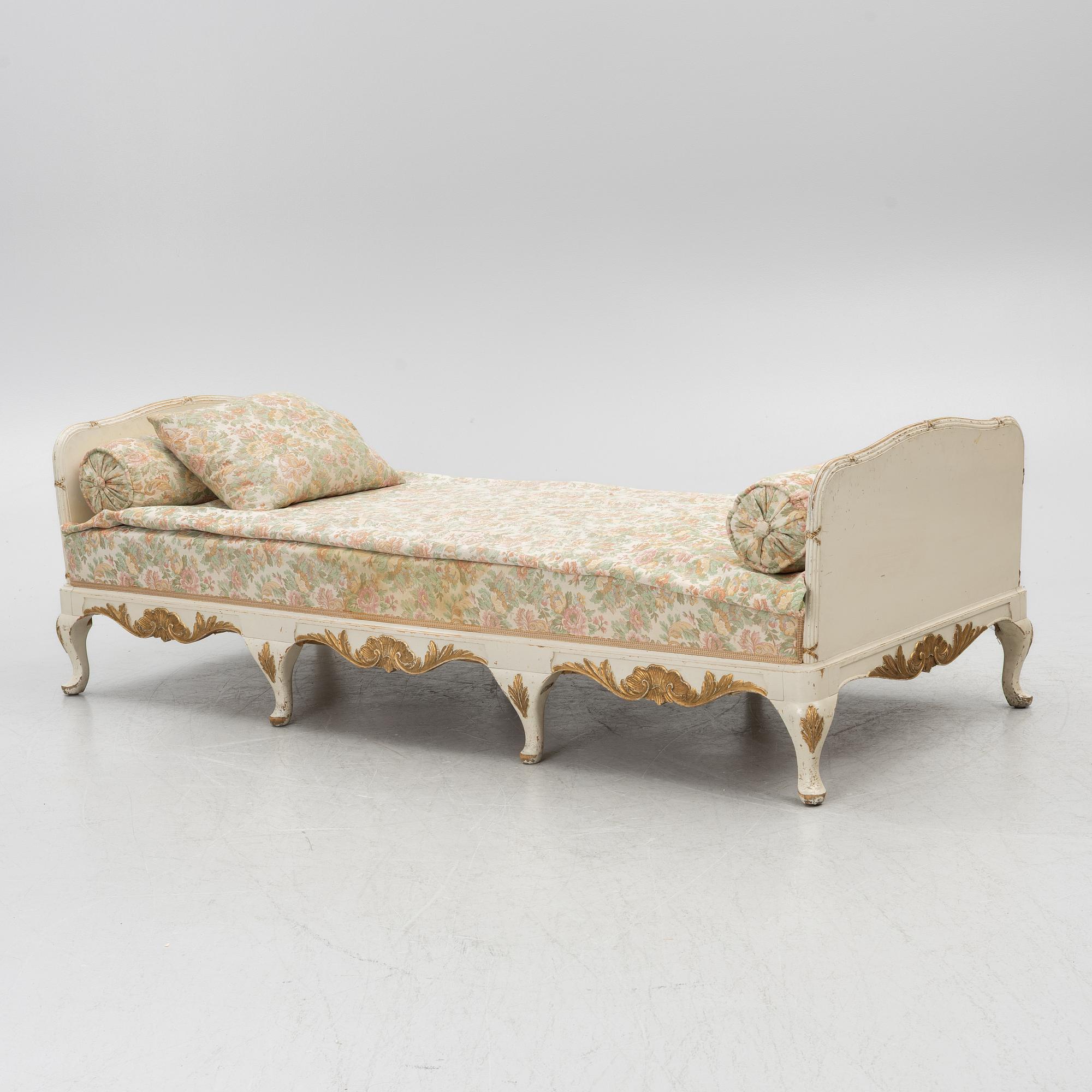 A Rococo.style bed, first half of the 20th century.