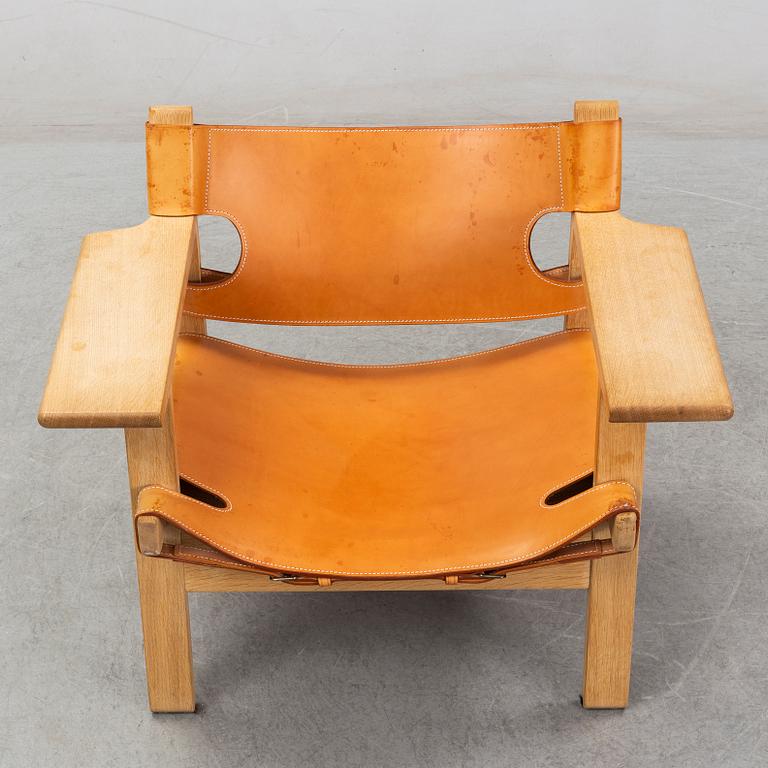 Børge Mogensen, fåtölj, "Den Spanske stol" modell 226 Fredericia stolefabrik, Danmark, formgiven 1958.