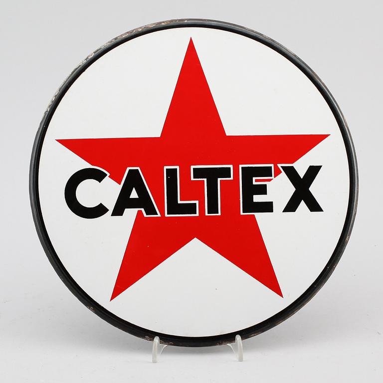 EMALJSKYLT, "Caltex", omkring 1900-talets mitt.